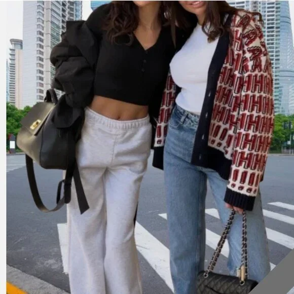 Zara Home Alone Logo Wool blend knit Jacket Cardigan NWT - Picture 4 of 16